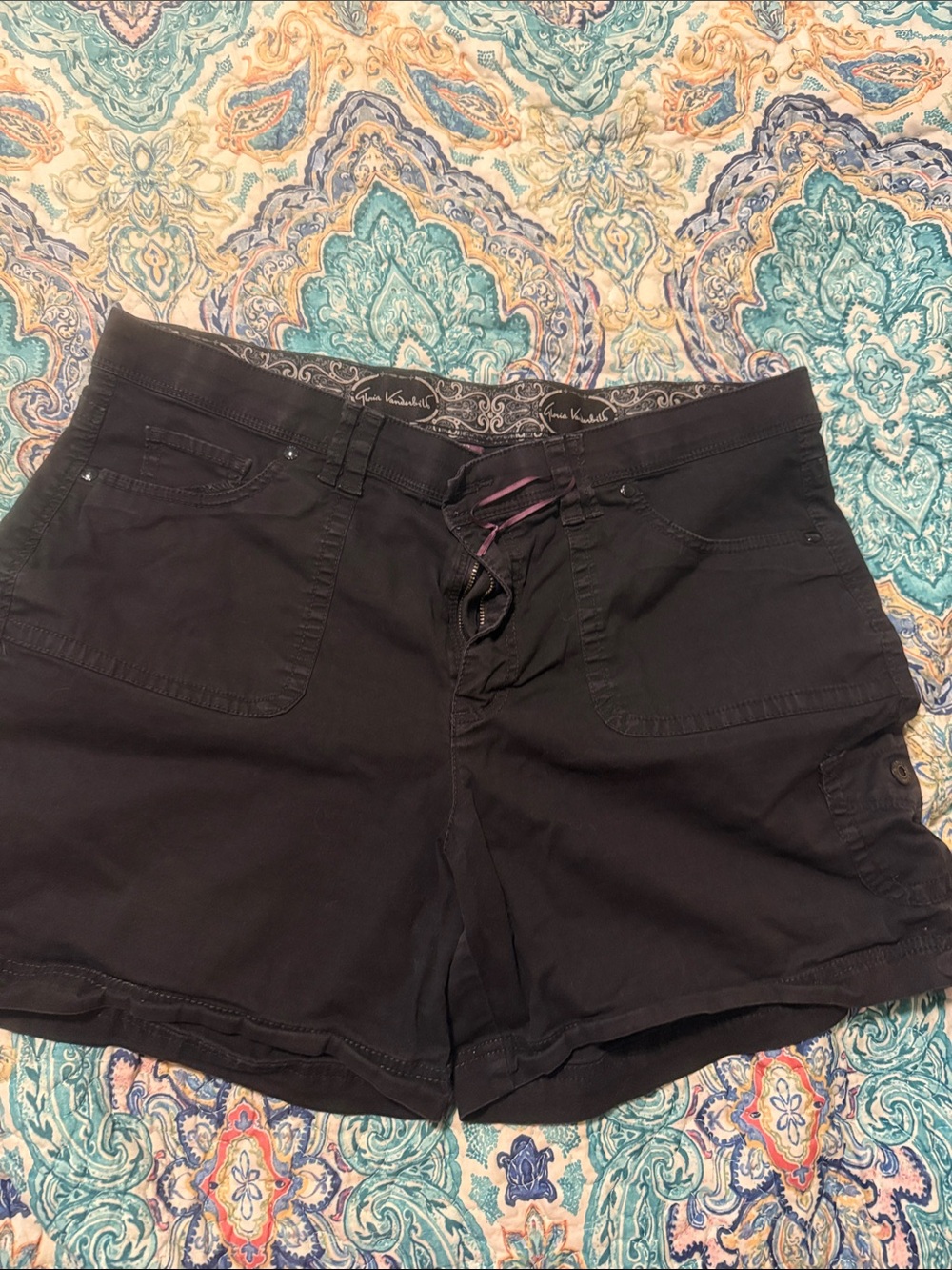 Gloria Vanderbilt Black Women's Casual Shorts